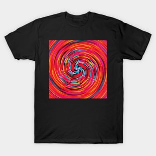 Swirl of Colorful Retro ZigZag Pattern T-Shirt